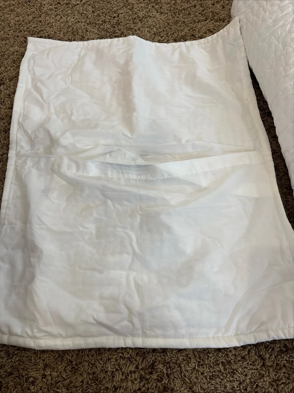 Quince European Linen Cotton Stitch Quilt Set Full/Queen White